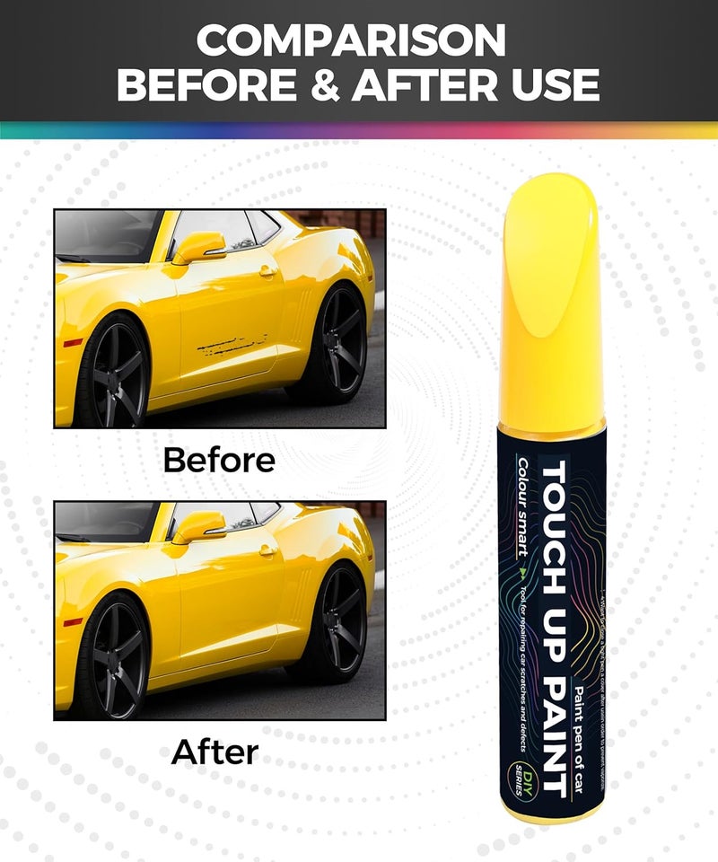 UBOG Touch Up Paint Pen,Touch Up Paint for Cars,Car Accessories Car Touch Up Paint, Automotive Paint Pen Scratch Repair,Cars Remover Scratch Paint Pen,Cars Paints Pens for Erase Auto Scratches (Yellow) - Image 2